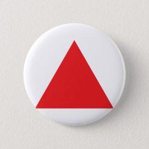 Rounded Red Triangle Logo - Red Triangle Badges & Pins | Zazzle UK