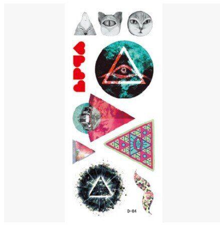 Rounded Red Triangle Logo - new 8 pcs Beard Red Triangle eye Two dimensional Triangle round