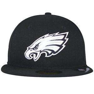 Black and White Philadelphia Eagles Logo - Philadelphia Eagles Black and White NFL Fitted Cap | eBay