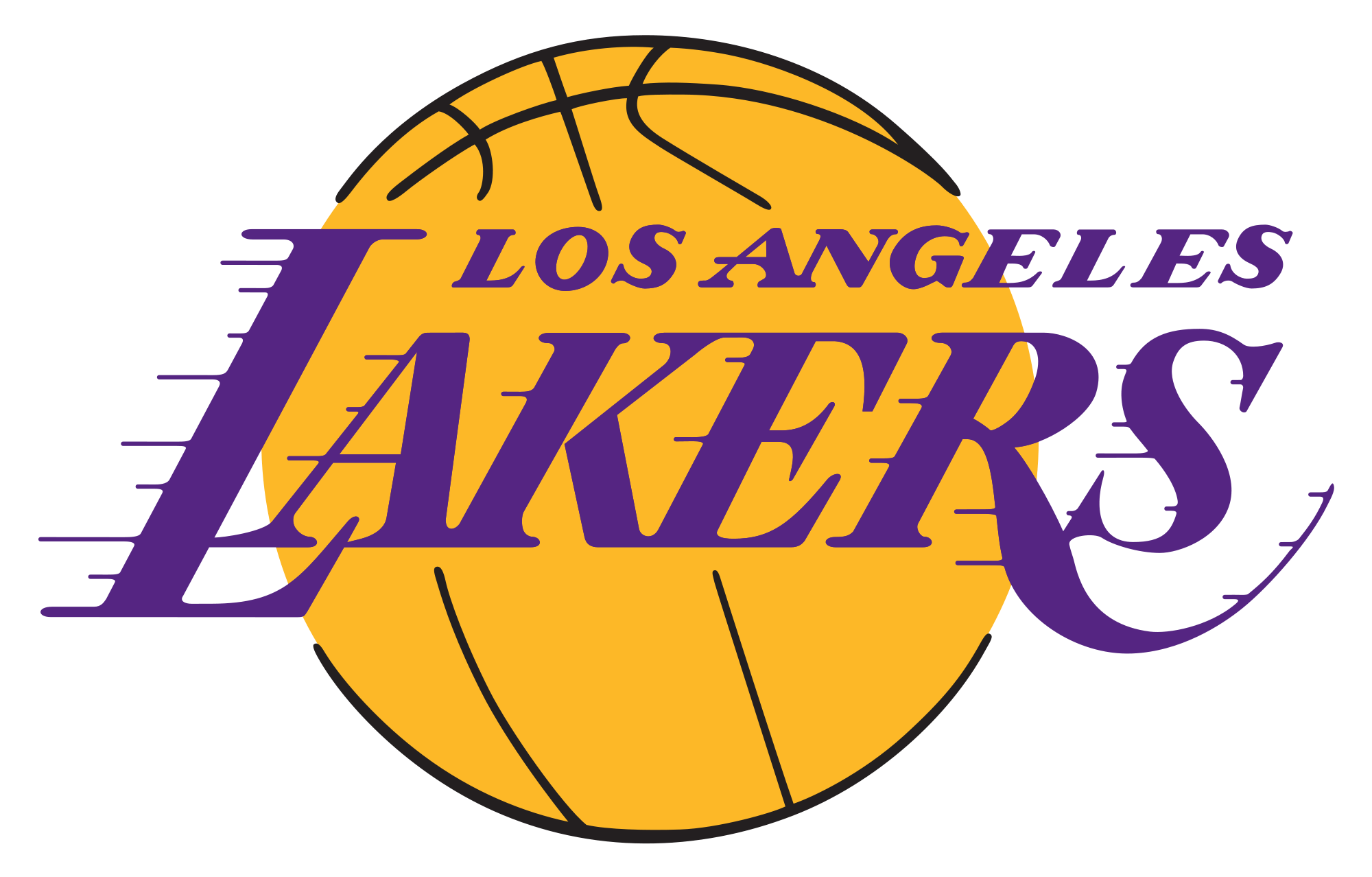 Clear Basketball Logo - Los Angeles Lakers Logo transparent PNG - StickPNG