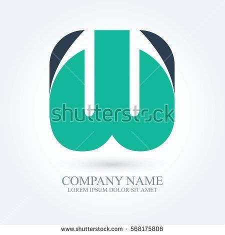 With Green Circle Brand Logo - initial letter w creative circle logo typography design for brand ...
