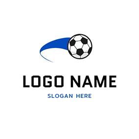 Black and White Soccer Logo - Free Football Logo Designs. DesignEvo Logo Maker