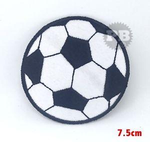 Black and White Soccer Logo - FOOTBALL SOCCER LOGO BLACK & WHITE EMBROIDERED Iron on sew on PATCh