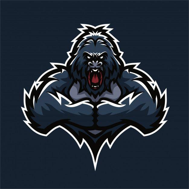 Gorilla Logo - Gorilla logo template Vector | Premium Download