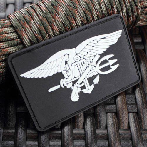 Navy SEAL Logo - US NAVY SEAL TEAM TRIDENT LOGO 3D PVC TACTICAL ARMY MORALE RUBBER