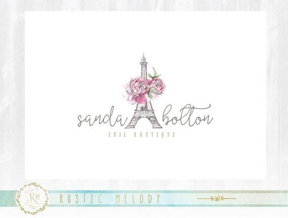 Paris Fashion Logo - Paris Logo Floral Logo Fashion Logo Boutique Logo artisan | Etsy