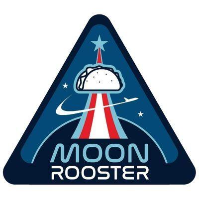 Blue Rooster in Triangle Logo - Moon_RoosterTX