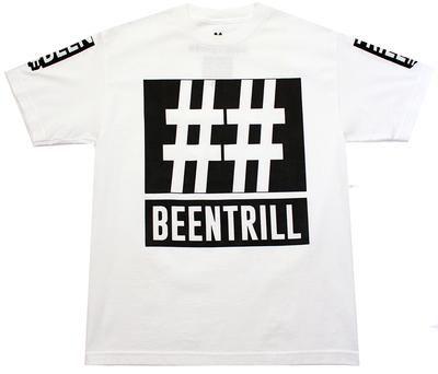 Been Trill Logo - Been Trill Hashtag Logo T-Shirt White - streetwearthreads