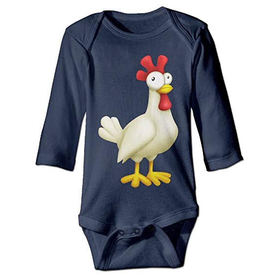 Blue Rooster in Triangle Logo - Amazon.com: ROKMA132 The Cock Rooster Baby Long Sleeves Climbing ...