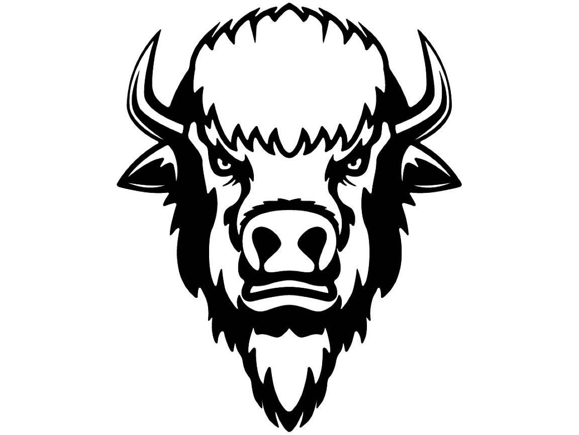 Bison Head Logo - Buffalo 2 Bison Head Wild Animal Wildlife Mascot Company Logo | Etsy