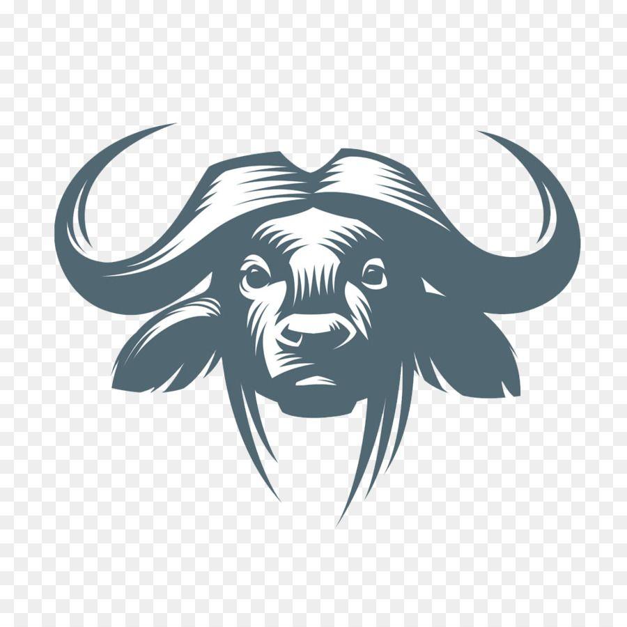 Bison Head Logo - American bison Water buffalo Cattle African buffalo Drawing - Bull ...