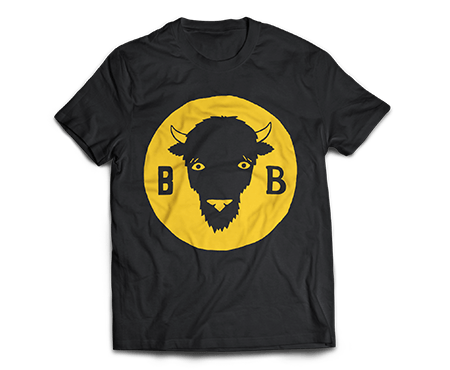 Bison Head Logo - Bison Beer Head Logo T-Shirt