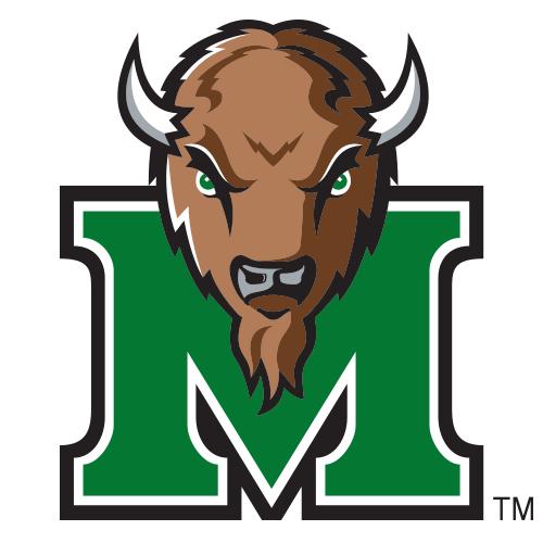 Bison Head Logo - logo_-Marshall-University-Thundering-Herd-Bison-Head-Over-Green-M ...