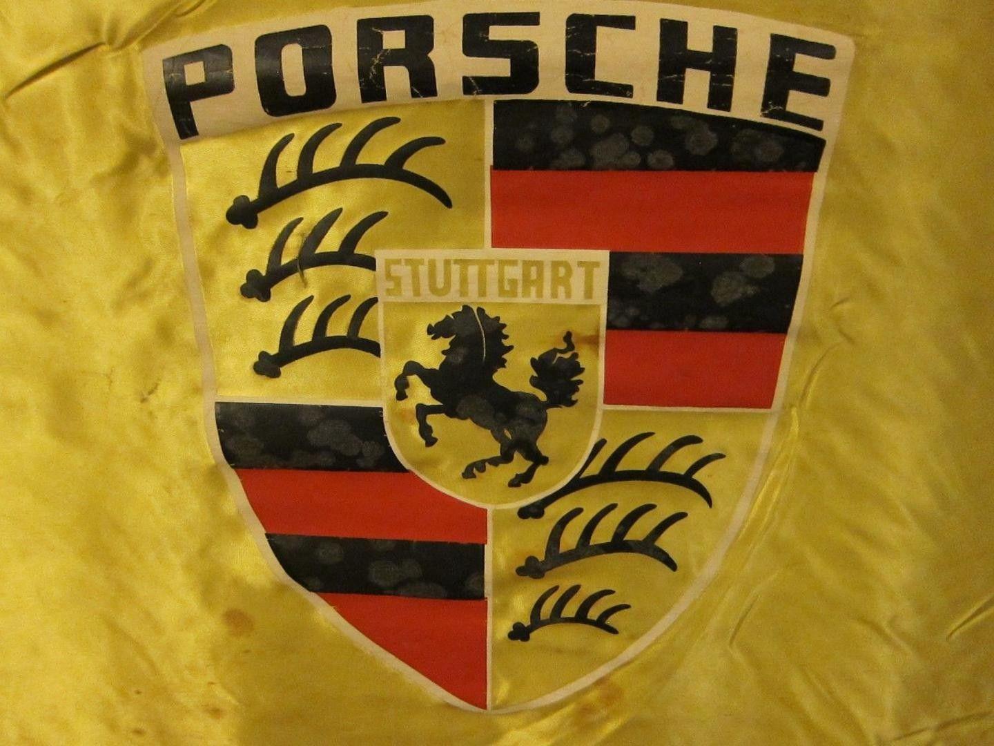 Old Porsche Logo - OLD VINTAGE PORSCHE LOGO SHIELD FLAG SPORT CAR DEALER SIGN BANNER ...