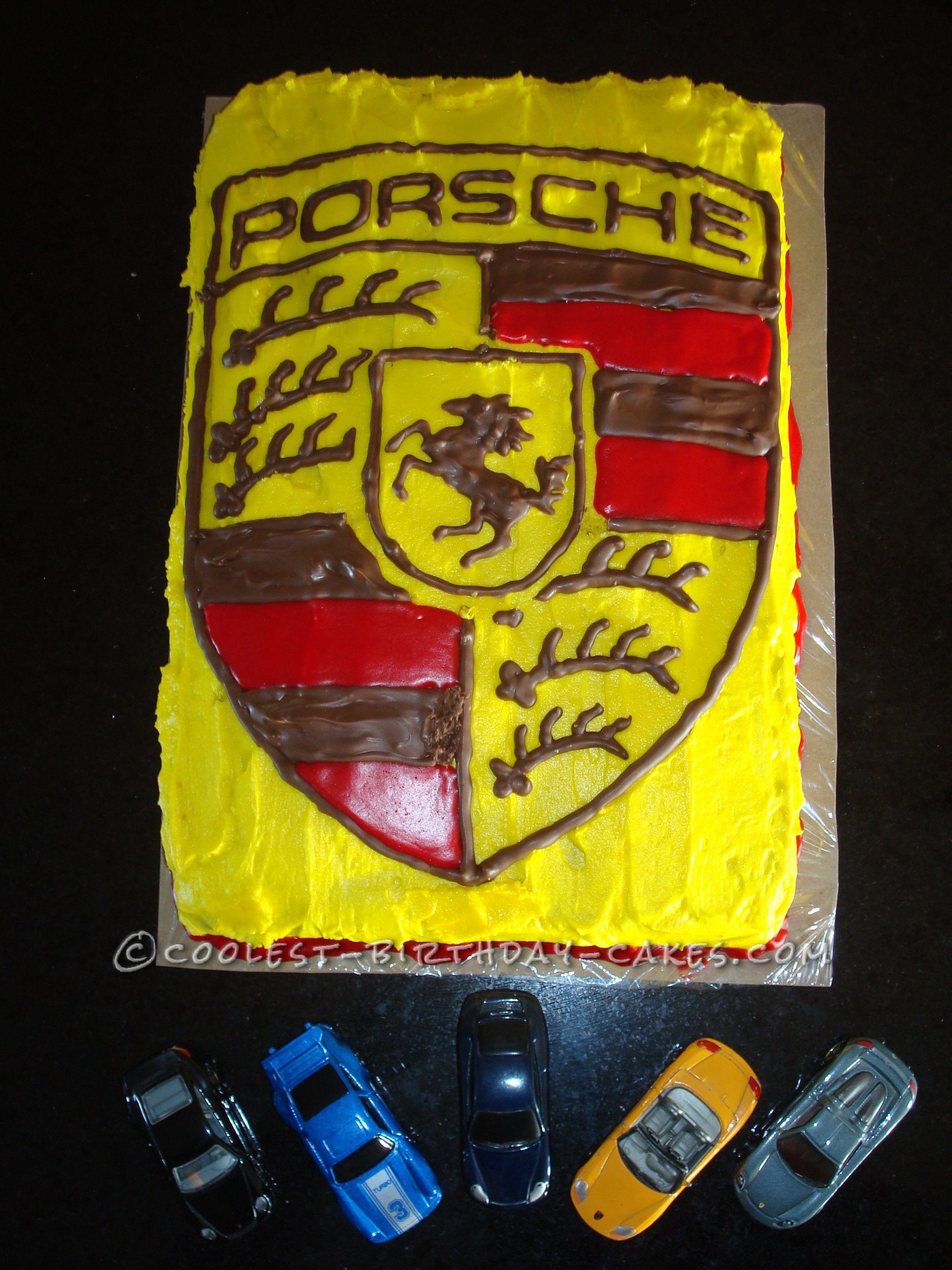Old Porsche Logo - Coolest Porsche Logo cake