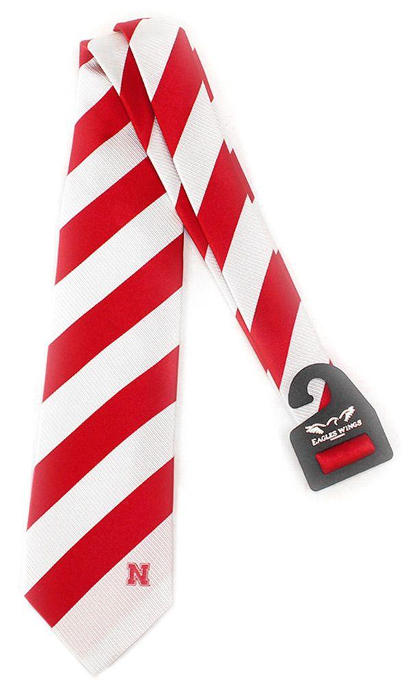 Stripe Red N Logo - Red N White Stripe Regiment Tie