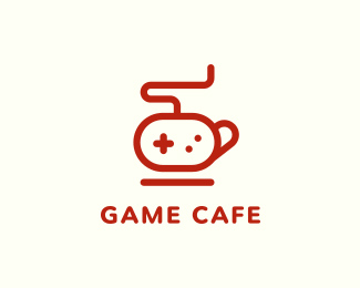 Cafe Logo - Game Cafe - Logo Design - Logomark, Logotype, Games, Game Controller ...