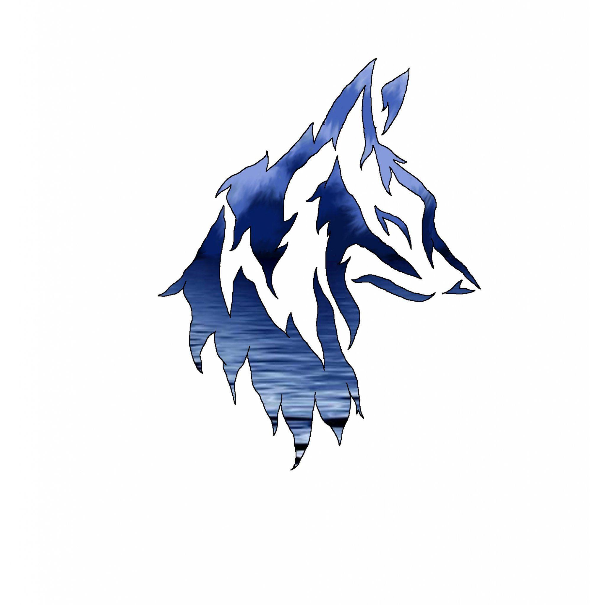 Cool Blue Wolf Logo Logodix