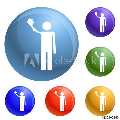 Person Group Logo - Invalid person group icons set vector 6 color isolated on white ...
