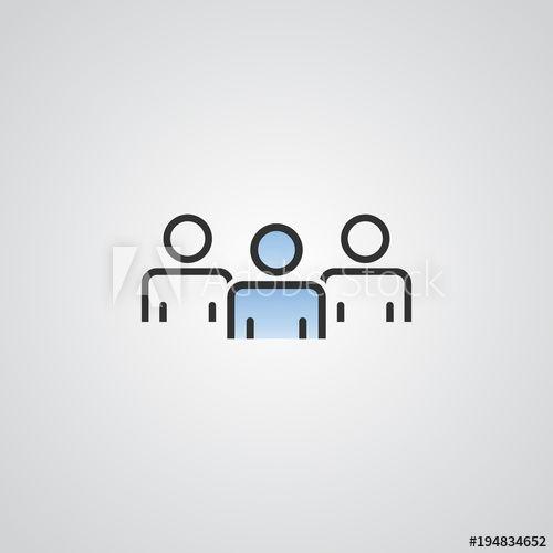 Person Group Logo - people vector icon . person group and business crowd symbol . blue ...