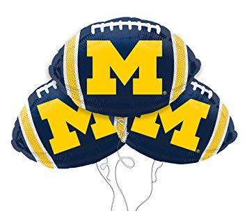 University of Michigan Football Logo - Amazon.com: University of Michigan Logo College Football Mylar ...