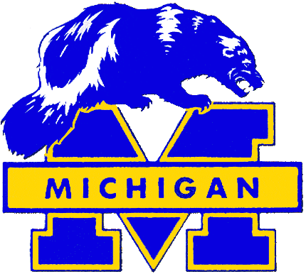 University of Michigan Football Logo - Michigan Wolverines Primary Logo Division I (i M) (NCAA I M