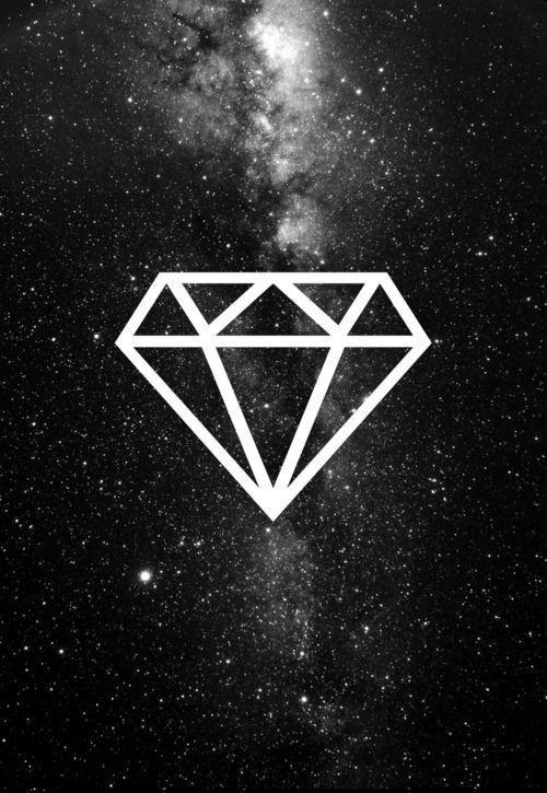Cool Diamond Logo - Cool diamond galaxy space or night sky full of stars in black and ...