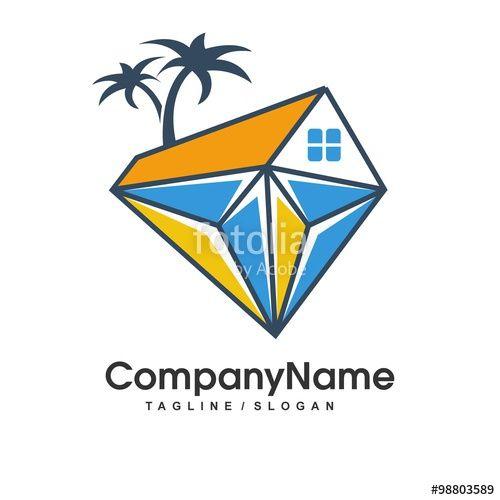 Cool Diamond Logo - House Diamond Cool Logo Stock Image And Royalty Free Vector Files