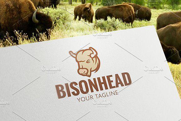 Bison Head Logo - Bison Head ~ Logo Templates ~ Creative Market