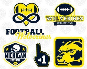 University of Michigan Football Logo - Michigan wolverines svg | Etsy