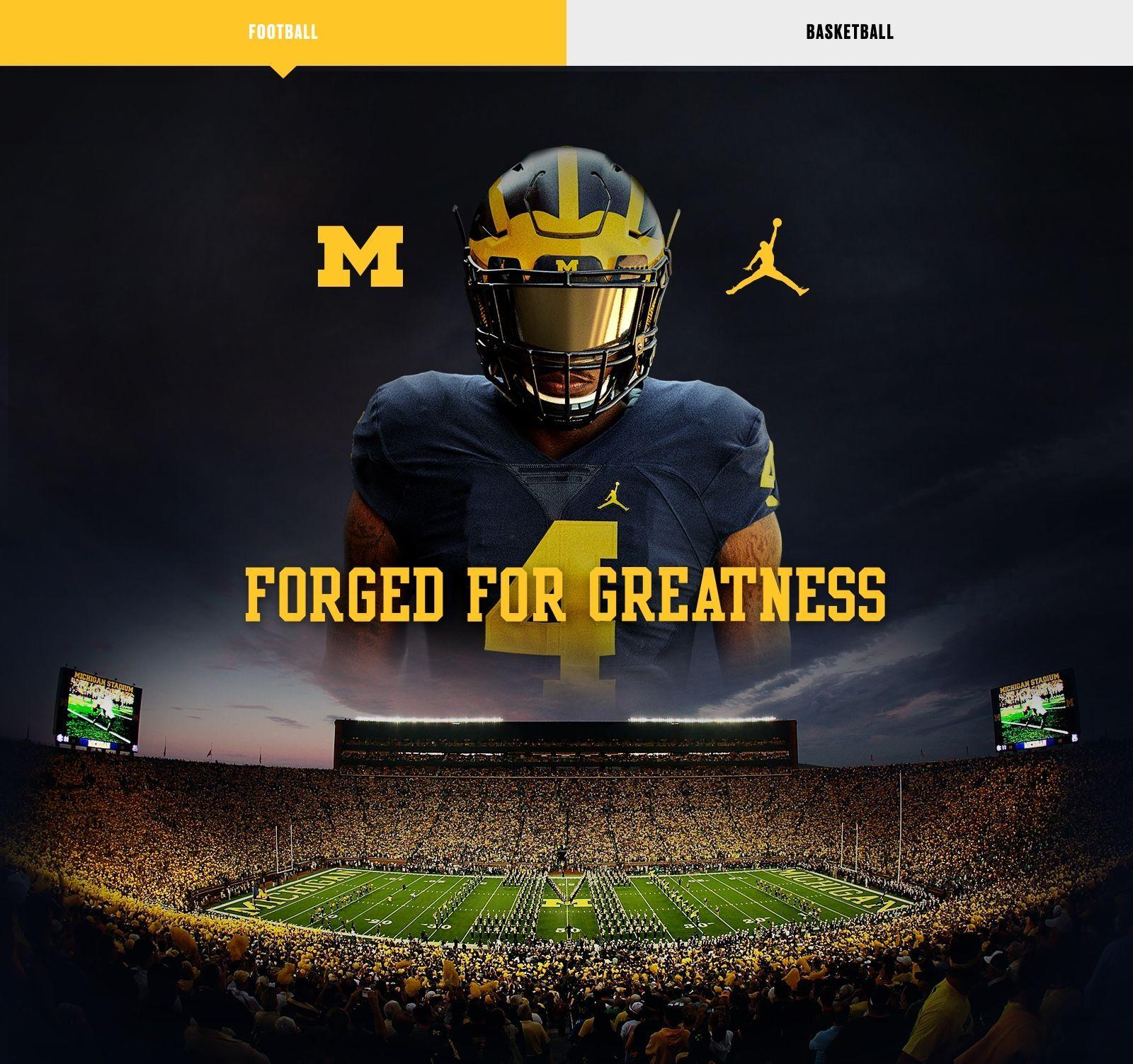 University of Michigan Helmet Logo - Jordan Michigan Football. Nike.com