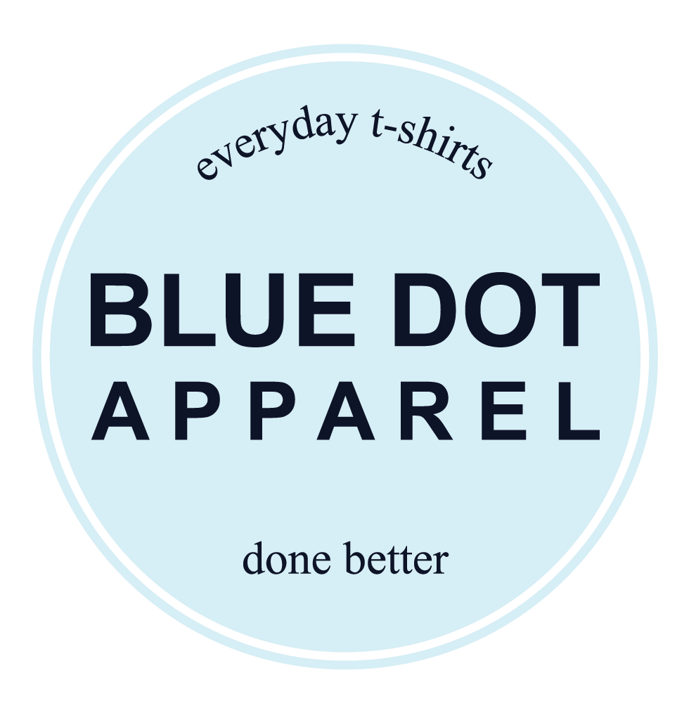 White and Blue Dot Logo - Custom T Shirts Printing And Embroidery Dot Apparel