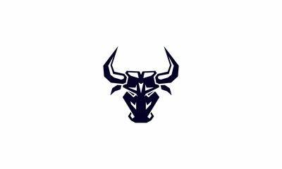 Bison Head Logo - bull Head