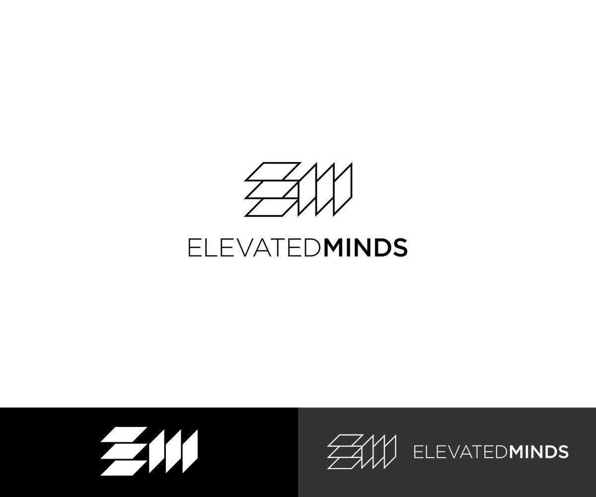 White and Blue Dot Logo - Modern, Professional, Entertainment Logo Design for Elevated Minds