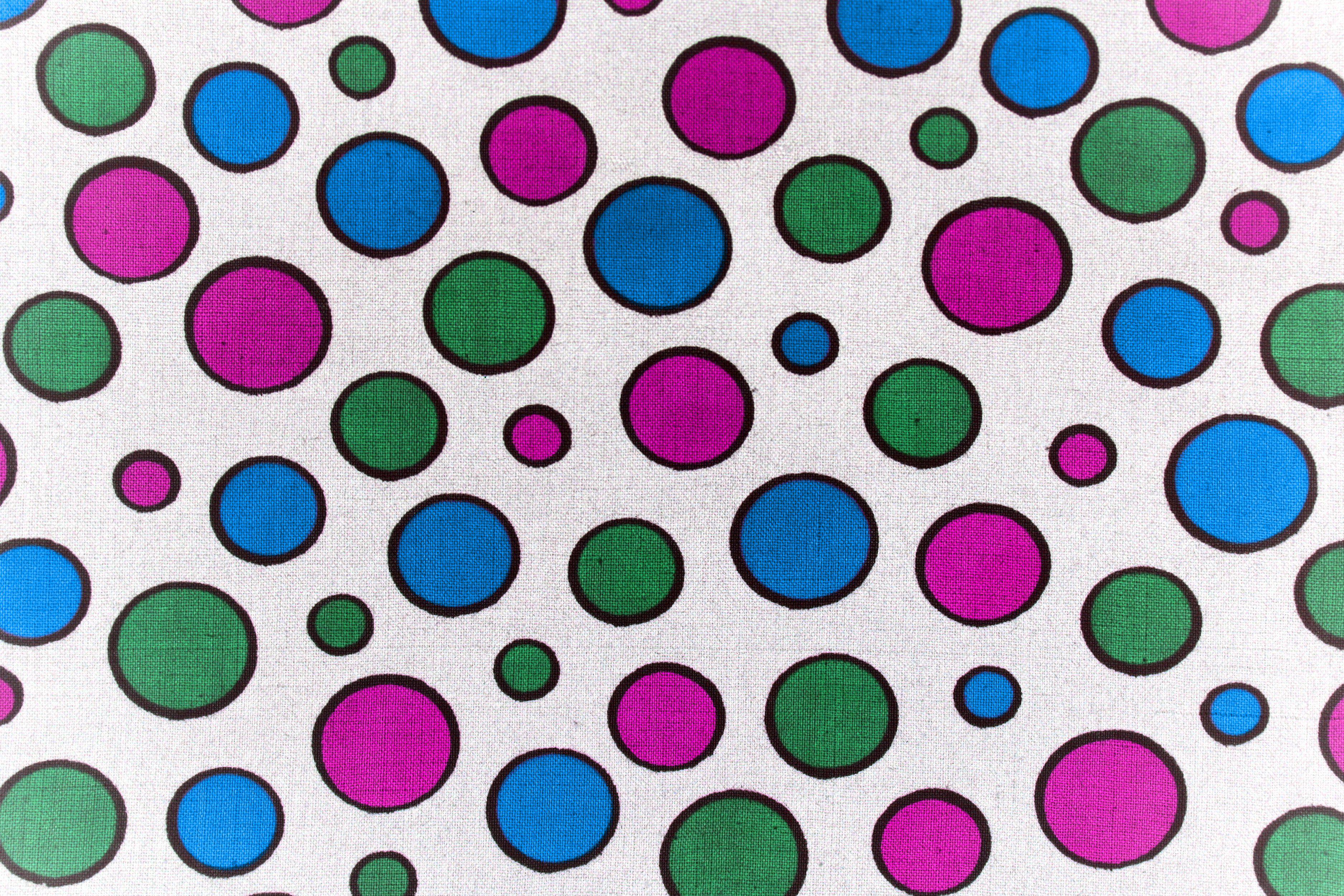Blue and Pink Dot Logo - White Fabric with Pink, Green and Blue Dots Texture Picture | Free ...