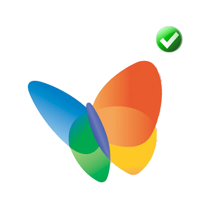 Who Has a Butterfly Logo - Rainbow butterfly Logos