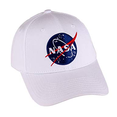 White Cap Logo - NASA Logo: Amazon.co.uk: Clothing