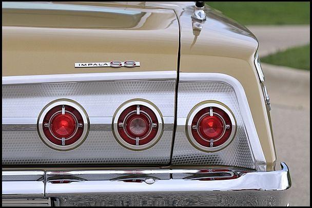 Old Buick Tail Lights Logo - Chevrolet Impala Super Sport, right rear tail lights and SS