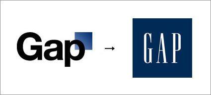 Old and New Logo - Gap ditches new logo, returns to its old one – Adweek