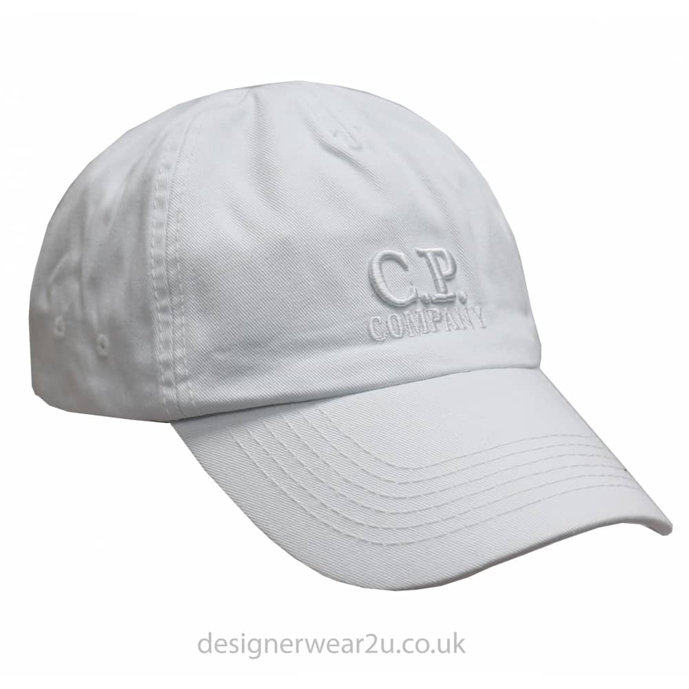 White Cap Logo - C.P Company CP Company White Cap With Embroidered Logo