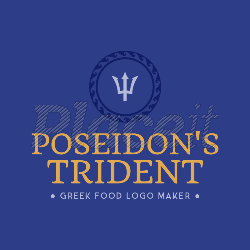 Greek Restaurant Logo - Greek Restaurant Logo Maker with Trident Clipart 1218e