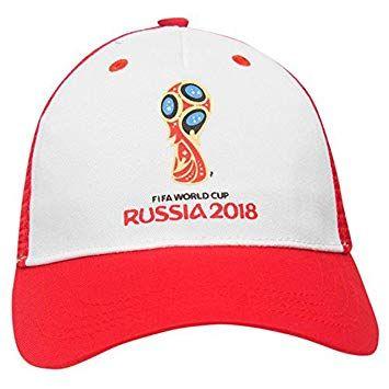 Red and White with the Word Logo - Men's Cap/Hat FIFA World Cup Russia 2018 (Red - White with Logo/Size ...