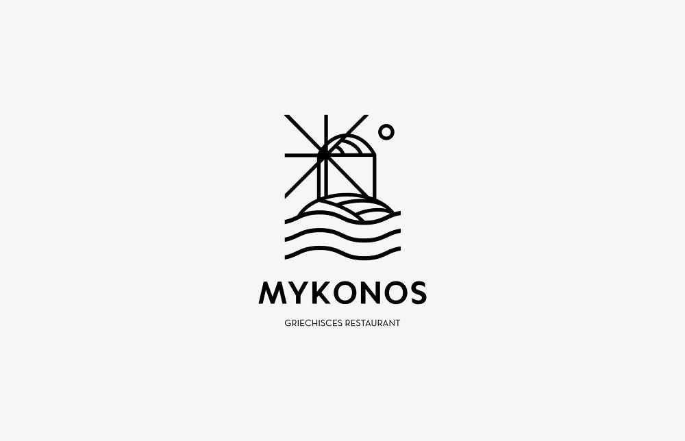 Greek Restaurant Logo - Mykonos