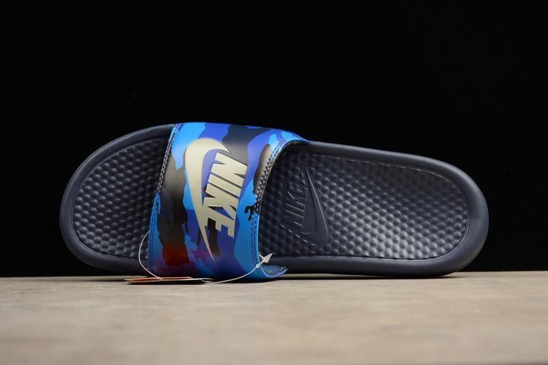 Blue Camo Nike Logo - Nike Benassi Swoosh Slide Camouflage price from ajebomarket
