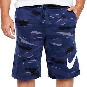 Blue Camo Nike Logo - NWT NIKE Men's BIG & TALL LOGO Fleece Shorts CAMOUFLAGE BLUE RARE ...