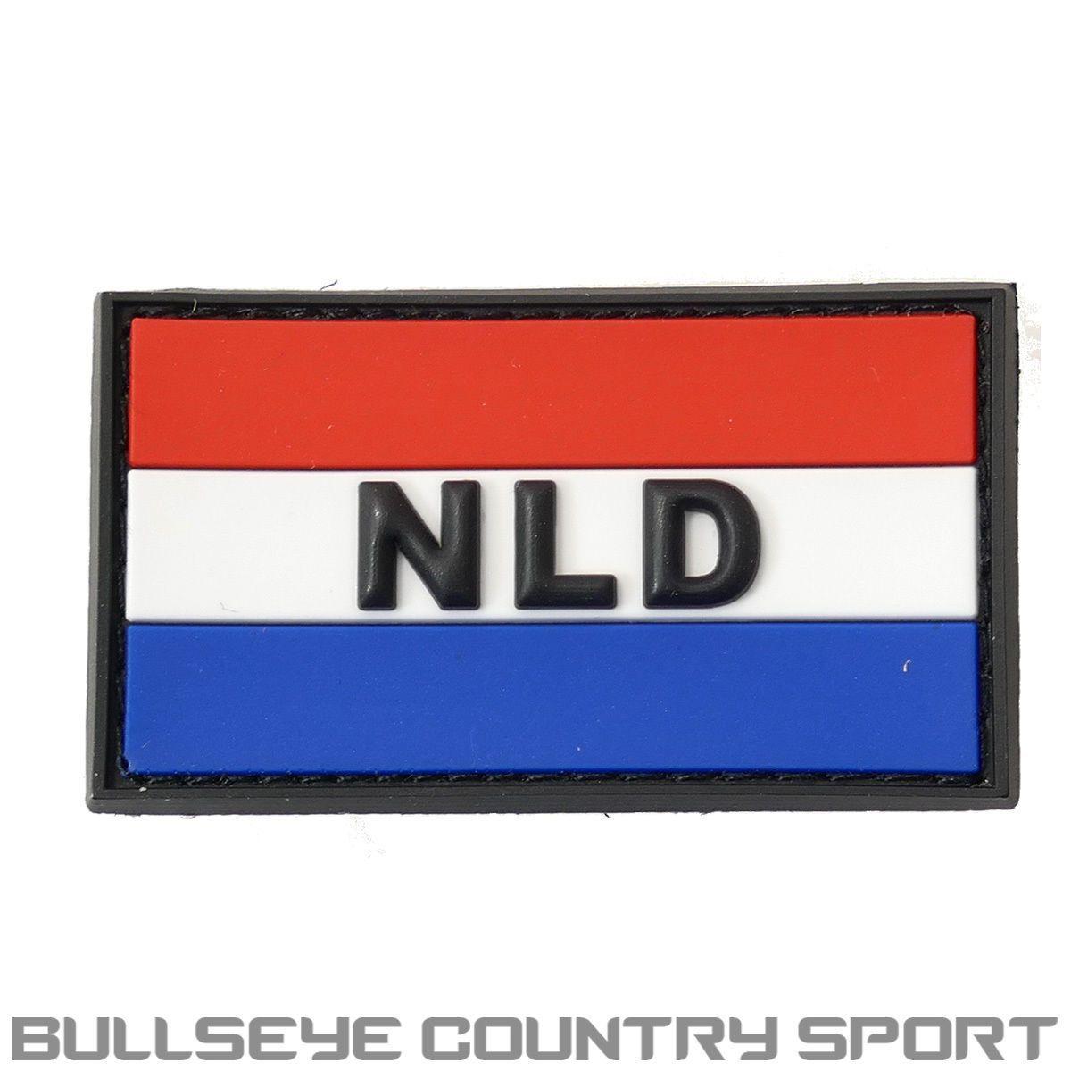 Red White and Blue Brand Logo - PVC RUBBER MORAL PATCH NETHERLANDS FLAG RED WHITE BLUE AIRSOFT VELCRO