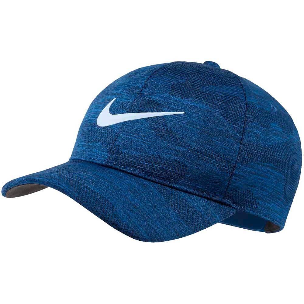 Blue Camo Nike Logo - Nike Golf Cap 99 Snapback Blue Camo AW18
