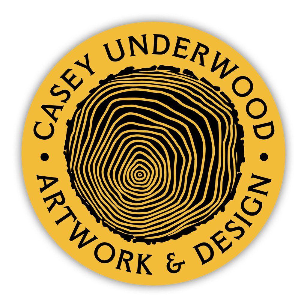 Yellow Ring Logo - Tree Ring Logo - Yellow – Casey Underwood Artwork & Design