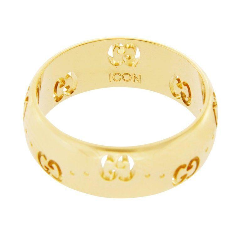Yellow Ring Logo - Gucci Icon Logo 18 Karat Yellow Gold Ring