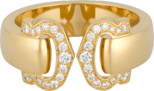 Yellow Ring Logo - CRB4070900 - Logo ring - Yellow gold, diamonds - Cartier
